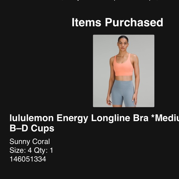 LULULEMON ENERGY LONGLINE BRA - Picture 6 of 8